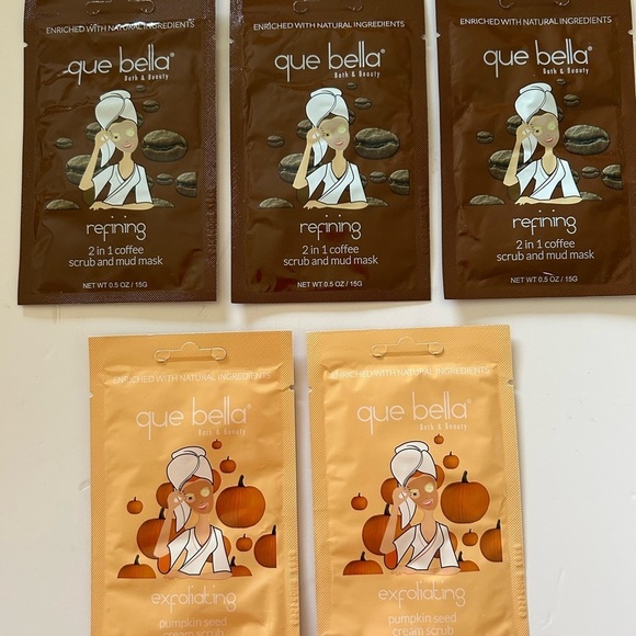 Que Bella Other - Que Bella Bath & Beauty Packets (lot of 5)  BRAND NEW